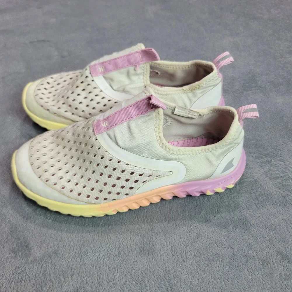 Rugged Shark Aqua-Flo Kids Water‎ Shoes White Pink Yellow Ombre Size 13 Slip On